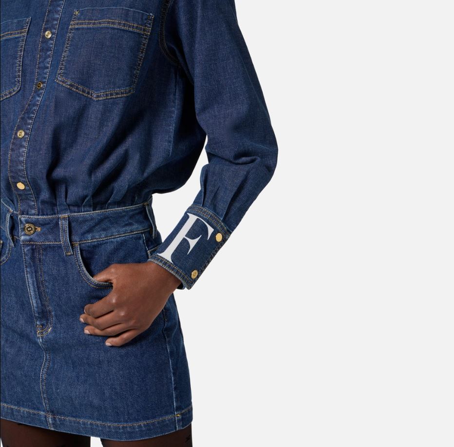 Abito in jeans Elisabetta Franchi ELISABETTA FRANCHI Abbigliamento e accessori > Abbigliamento > Abiti - dettaglio 3