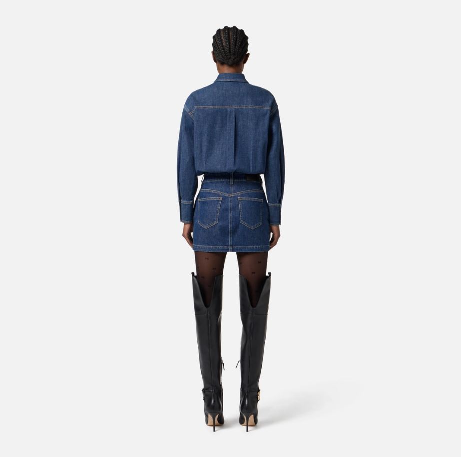 Abito in jeans Elisabetta Franchi ELISABETTA FRANCHI Abbigliamento e accessori > Abbigliamento > Abiti - dettaglio 4