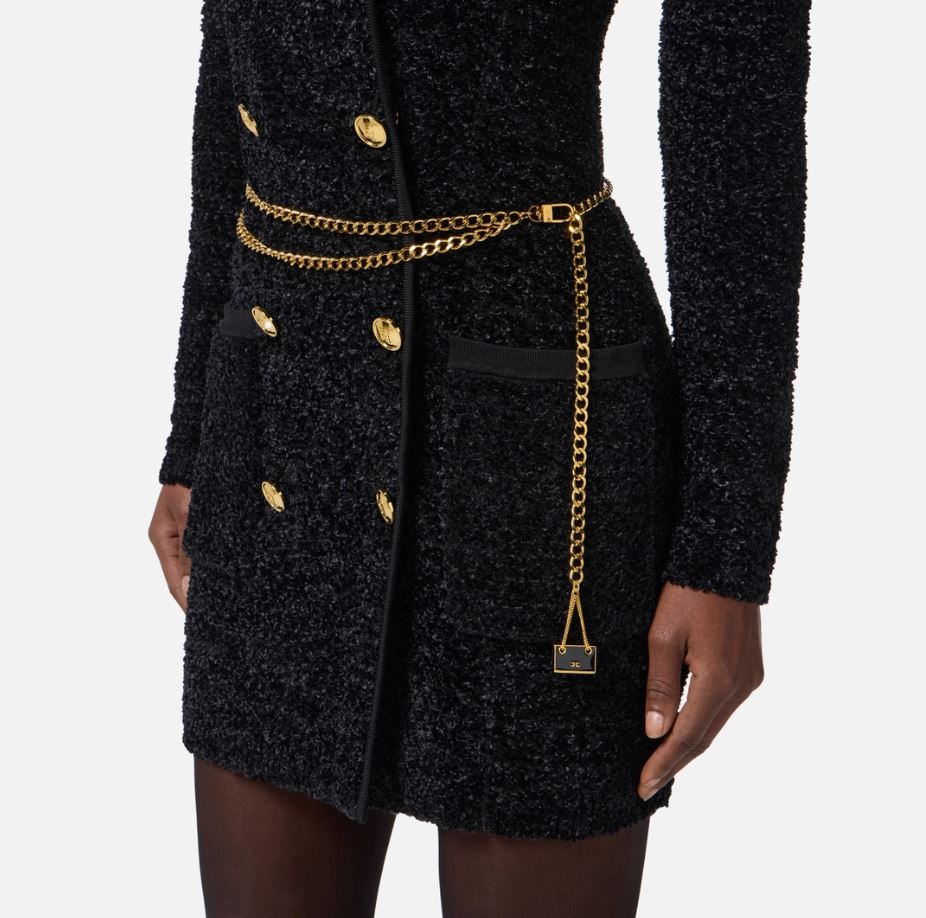 Pantaloni in pizzo e bottoni in raso elisabetta franchi ELISABETTA FRANCHI Abbigliamento e accessori > Abbigliamento > Abiti - dettaglio 3