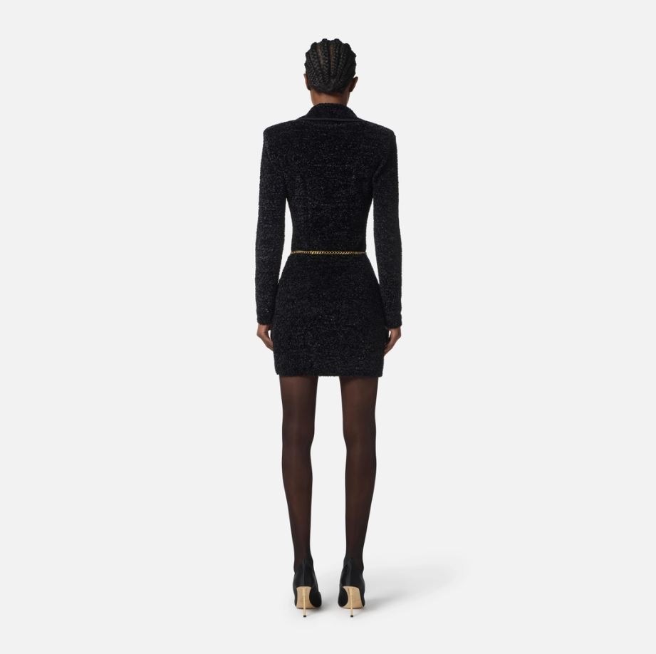 Pantaloni in pizzo e bottoni in raso elisabetta franchi ELISABETTA FRANCHI Abbigliamento e accessori > Abbigliamento > Abiti - dettaglio 4