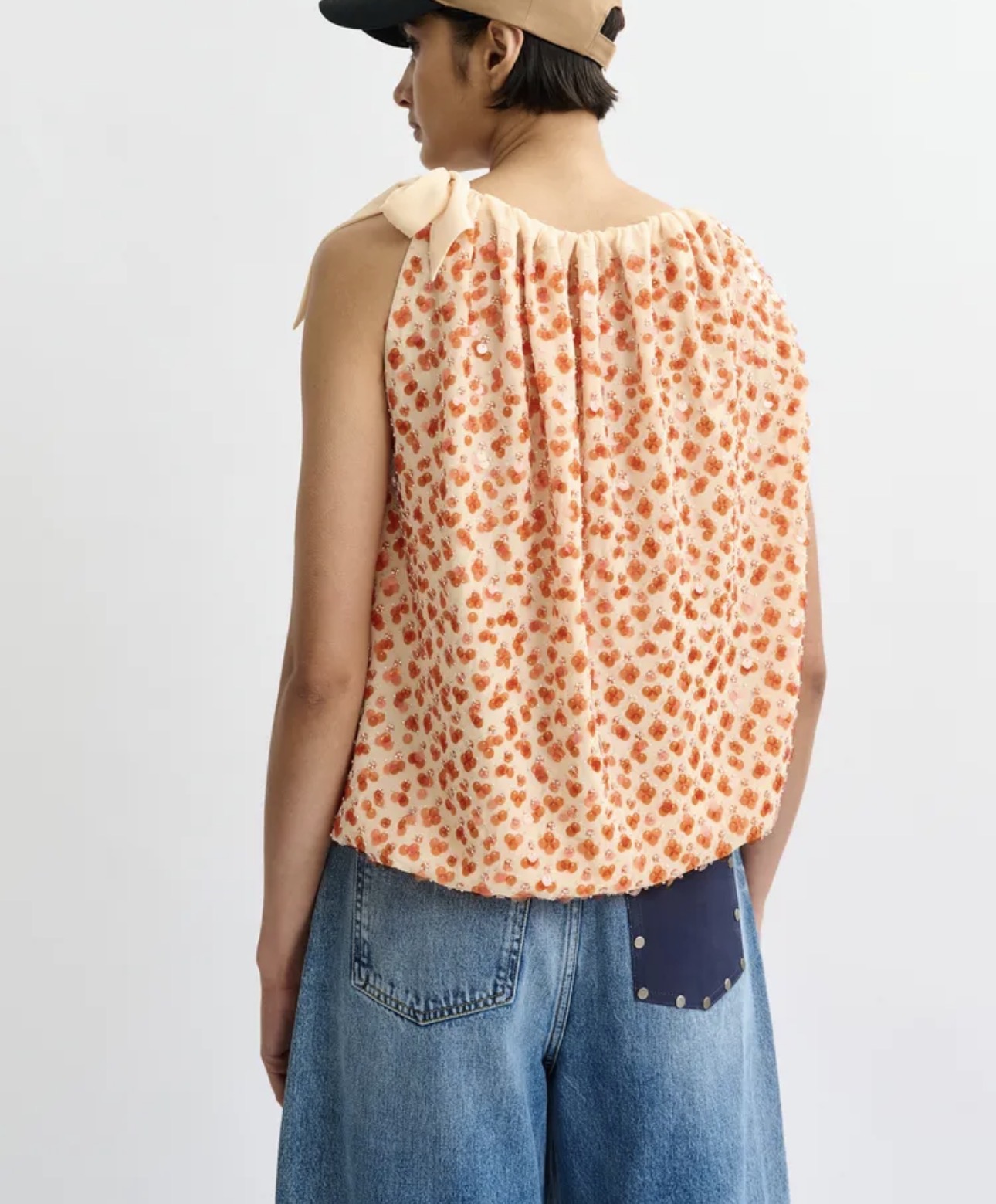Top pailette annodato sulla spalla Essentiel ESSENTIEL Abbigliamento e accessori > Abbigliamento - dettaglio 3