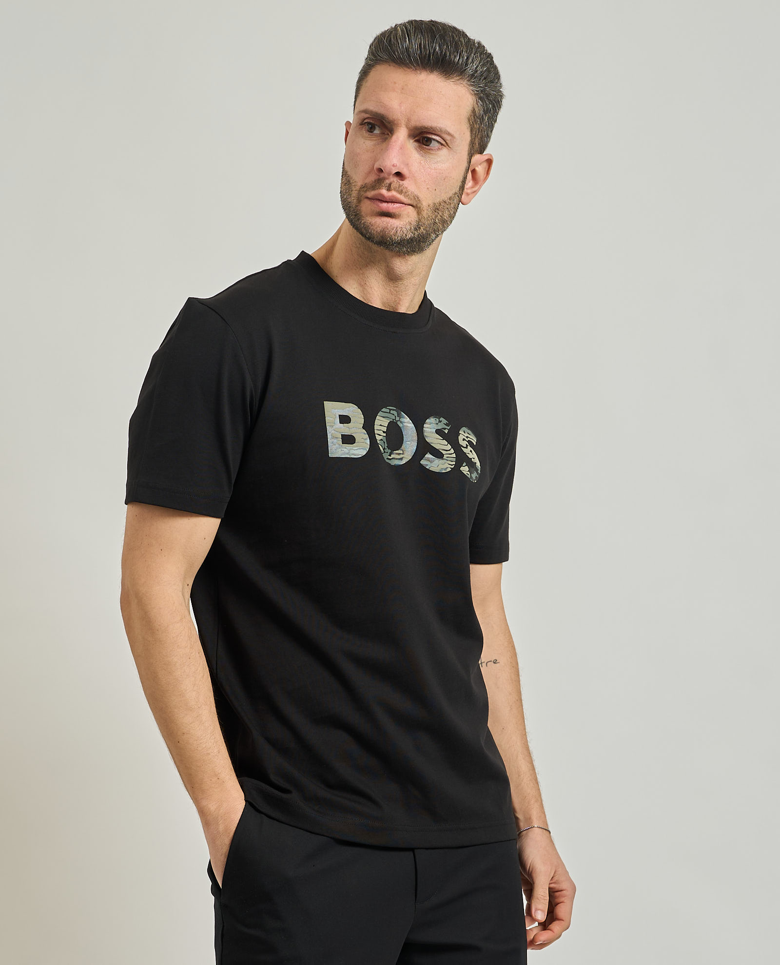 T-shirt girocollo logo Boss BOSS Abbigliamento e accessori > Abbigliamento - dettaglio 2