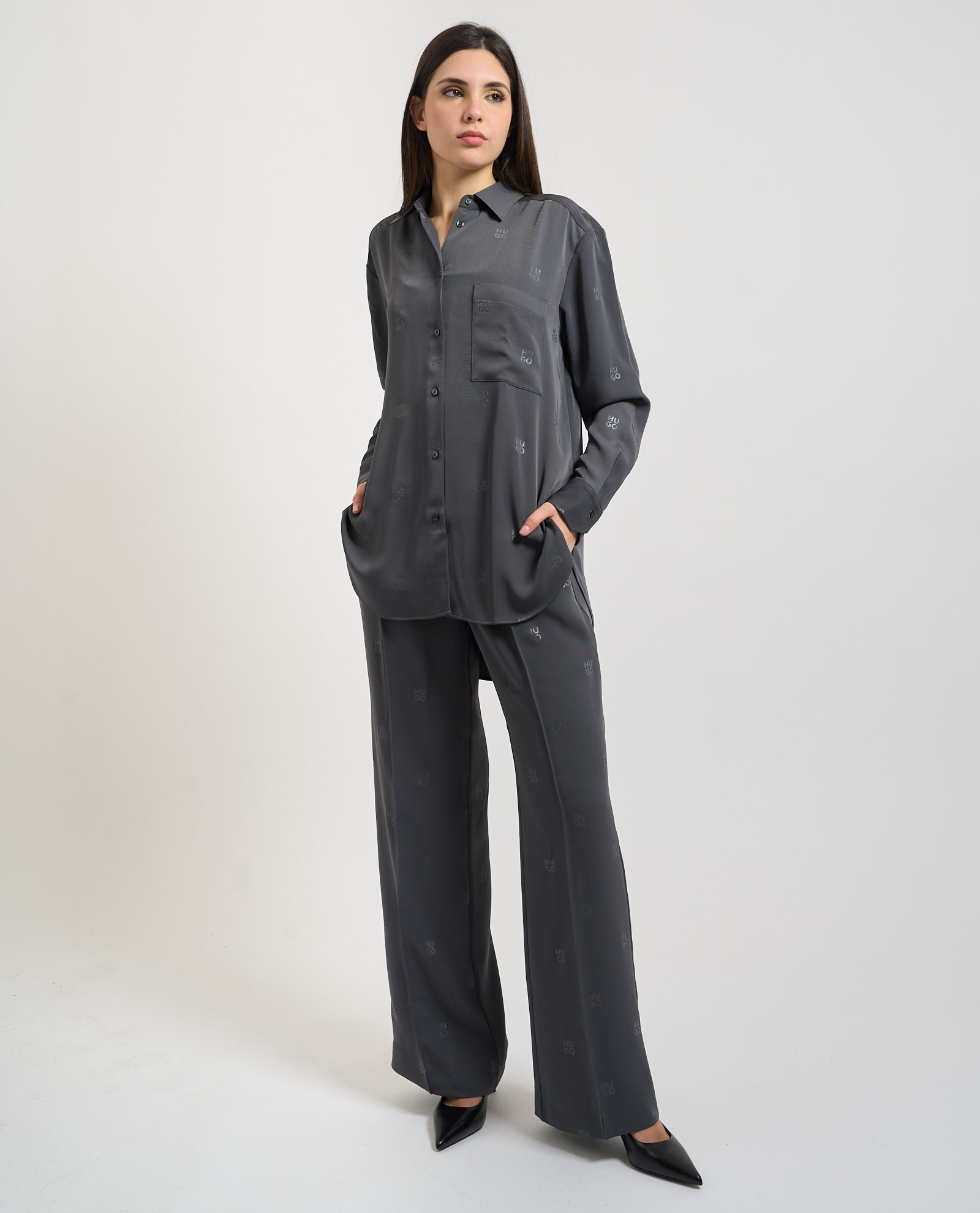 Camicia oversize donna Hugo HUGO Abbigliamento e accessori > Abbigliamento - dettaglio 1
